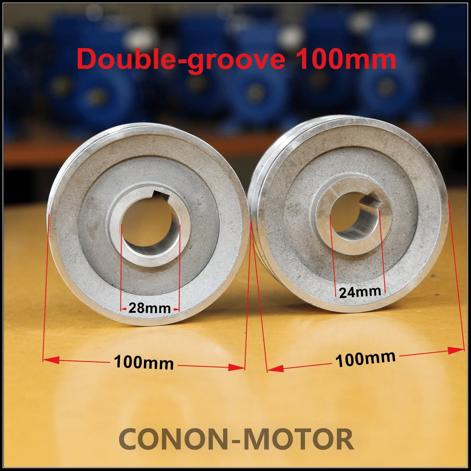 Pulley for motor shaft size Single Groove 265mm 24mm 
