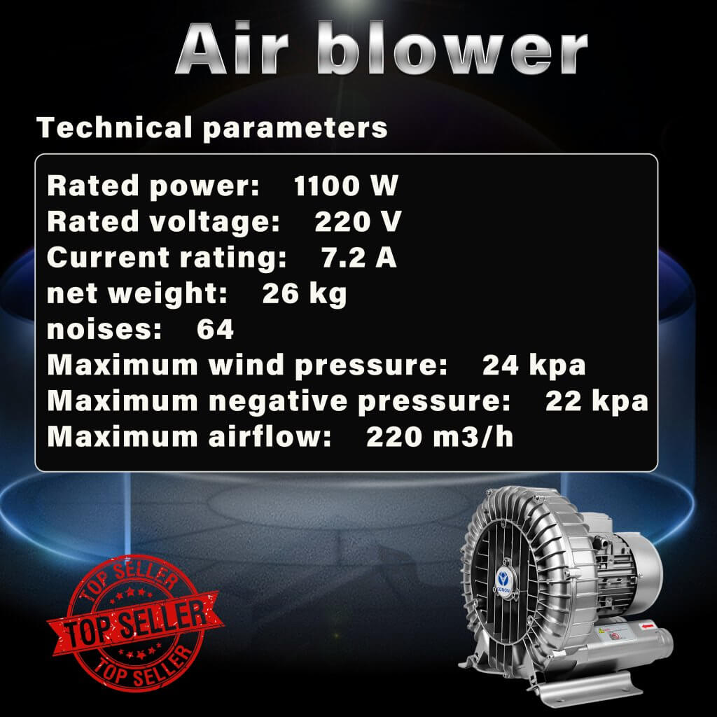0.75w/1HP single phase Air blower Gas pump High pressure suction Fan