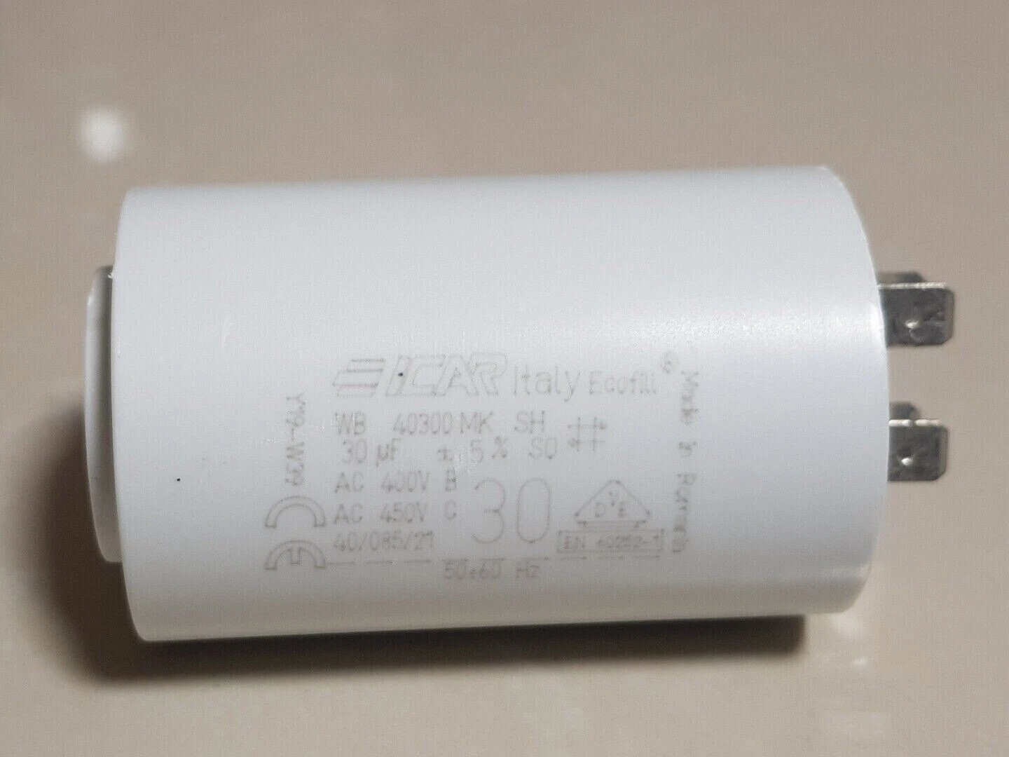 ICAR 30uF Run Capacitor ICAR P0 Plastic 400/450/500V Long Life cap PRL motor pump - Image 6