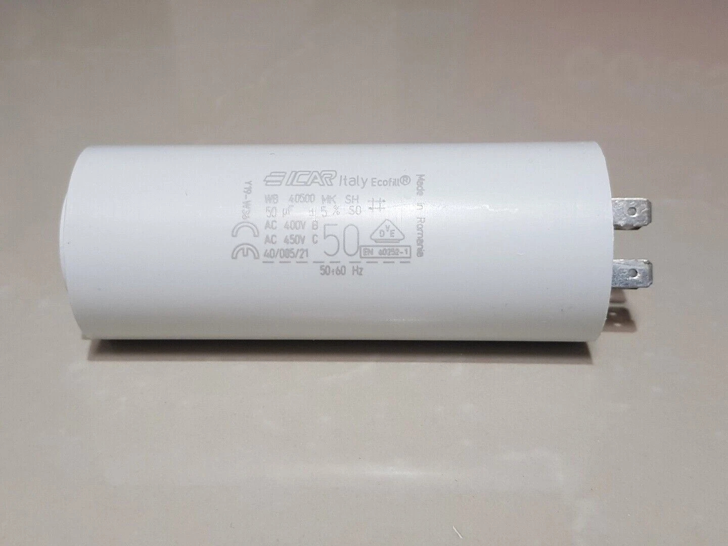 ICAR 50uF Run Capacitor P0 Plastic 400/450V motor pump spa dryer drill compress - Image 8